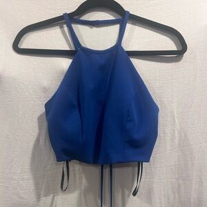 Elegant Blue Halter Top with skirt